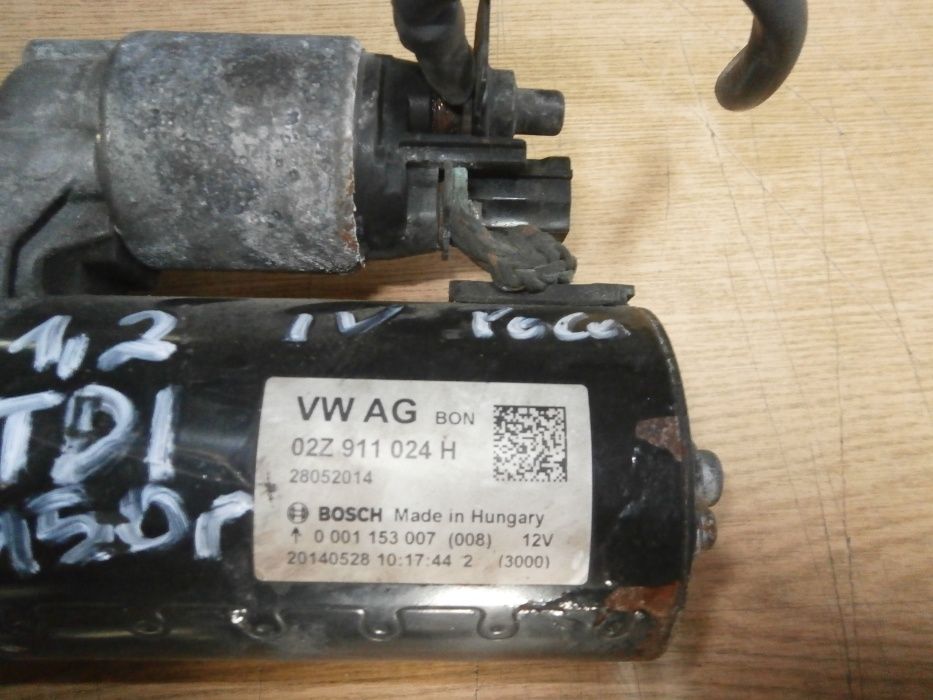 vw seat skoda audi 1,2 1,4 1,6 TDI rozrusznik 02Z911024H