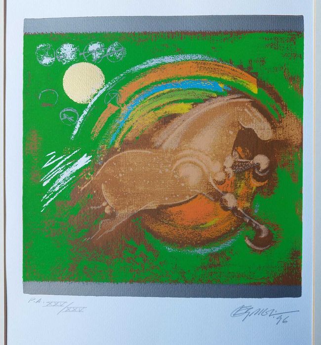 Serigrafia de Espiga Pinto, artista plástico português (1/2)