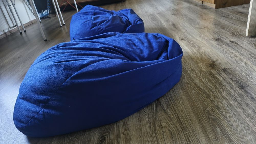 Pufa siedzisko 2 sat niebieskie