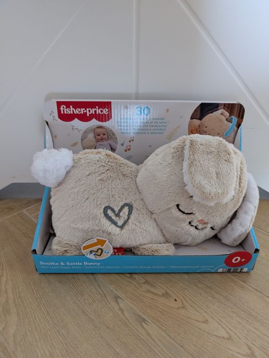 Fisher-Price Śpiący Króliczek Przytulanka z ruchem dla niemowląt 0+ HX
