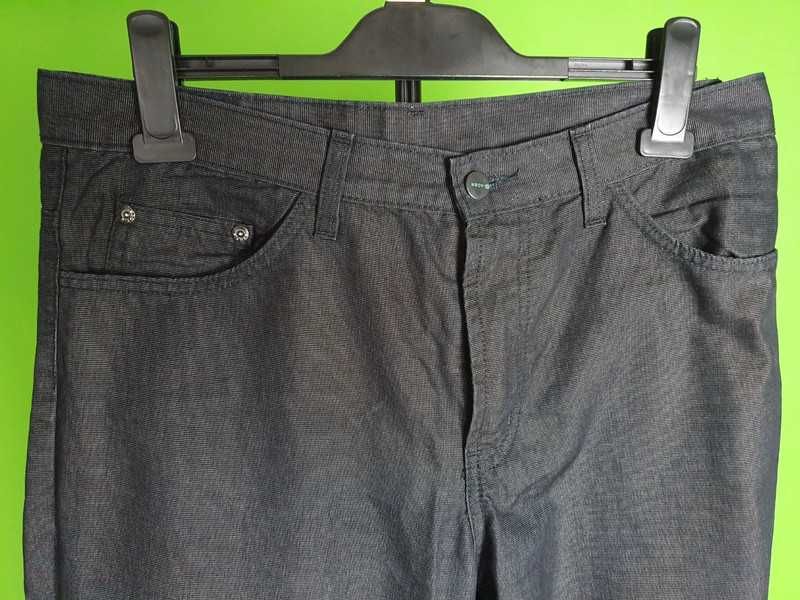 Spodnie męskie czarne 100% bawełna lekki połysk W:35, L:32