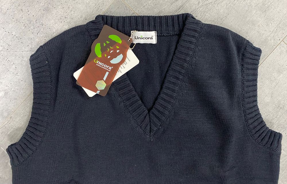 Czarna kamizelka bezrękawnik bawełna