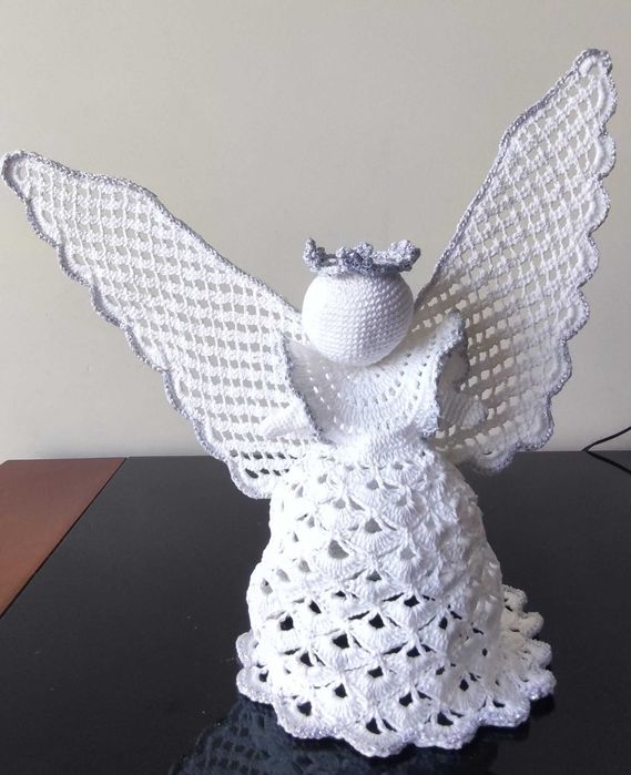 Decoração de Natal -Anjo em crochet - 25 cm