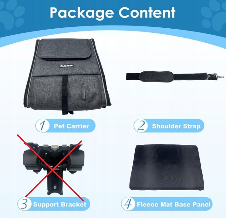 Kosz Rowerowy Dla Psa Z Przodu Plecak Zwierząt Domowych Powystawowy