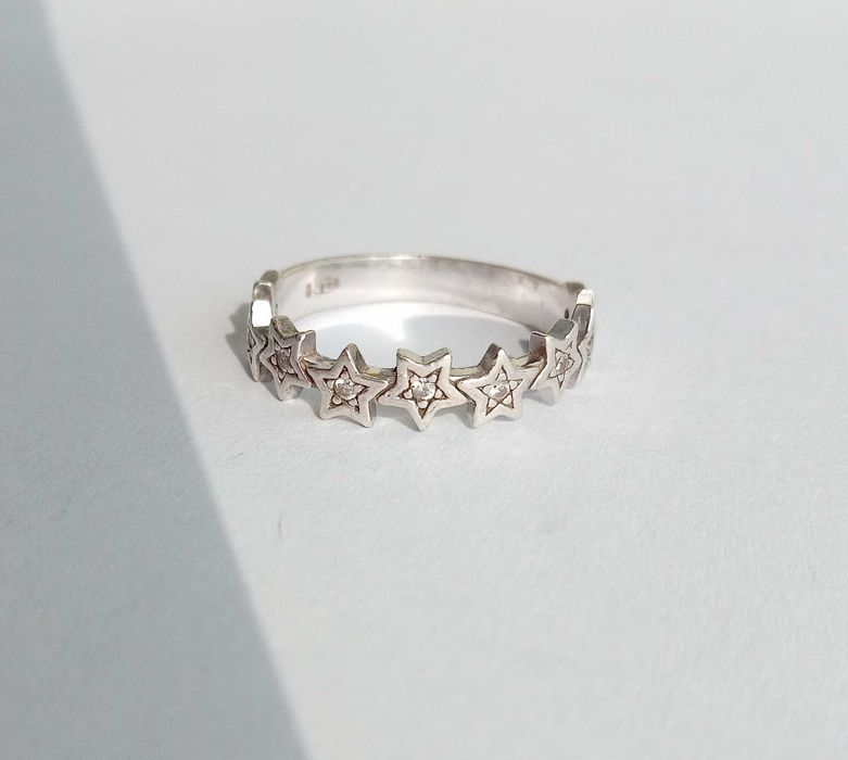 Каблучка Кільце "Зірки" Срібло 925 проба. 17,3 розмір