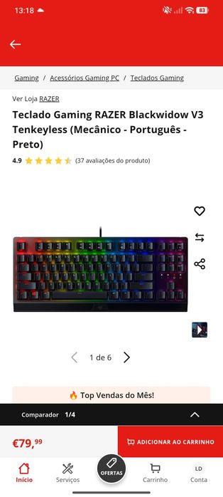 Teclado razer e rato
