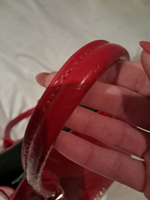 Duża czerwona torebka lakierowana . Nowa