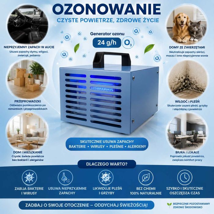 Ozonowanie Zgierz-Ozorków-Okolice-Tanio
