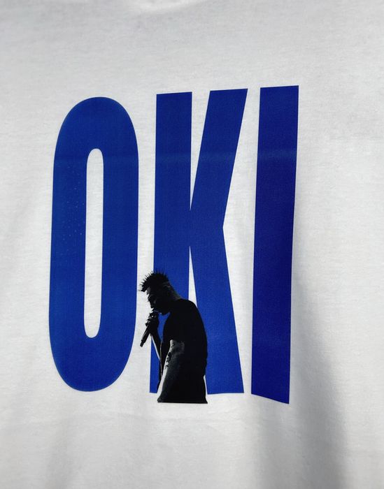 Koszulka OKI 47 Jeżyk T-shirt niebieski napis Rap Tee