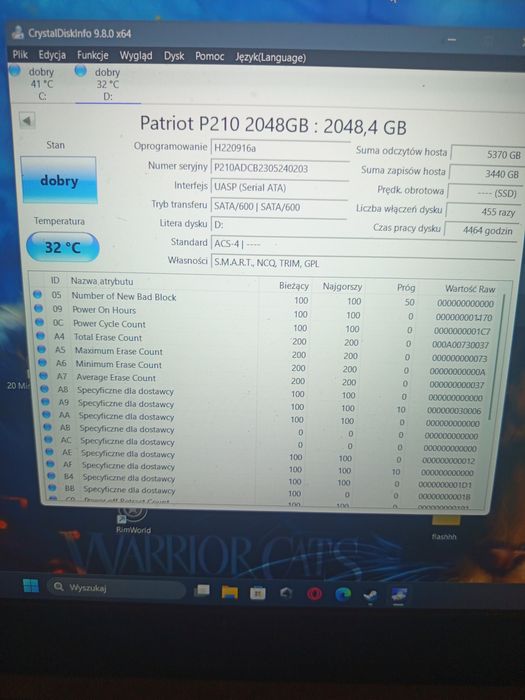Dysk SSD 2terabajty sata 3 (2,5)( 6gb/s)