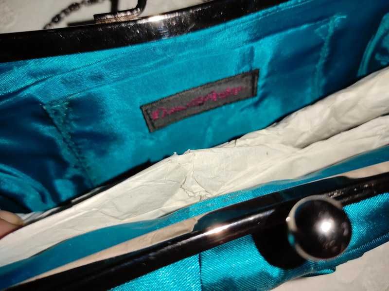 Mala Clutch Festa Cetim Miss Selfridge Nova