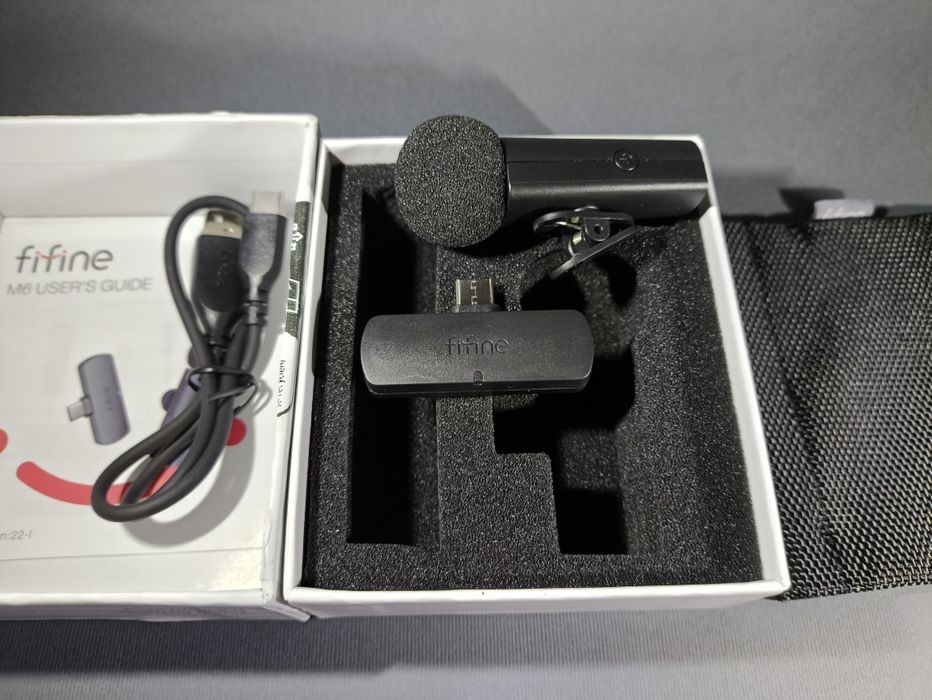 ‼️Fifine M6 - бездротовий петличний мікрофон петличка +Гарантія 6 міс.