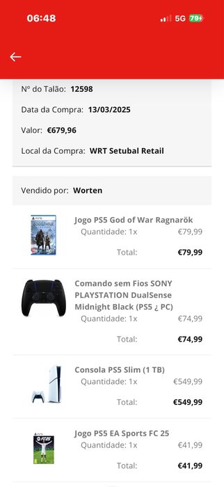 Playstation 5 slim 1TB com jogos e 2 comandos originais