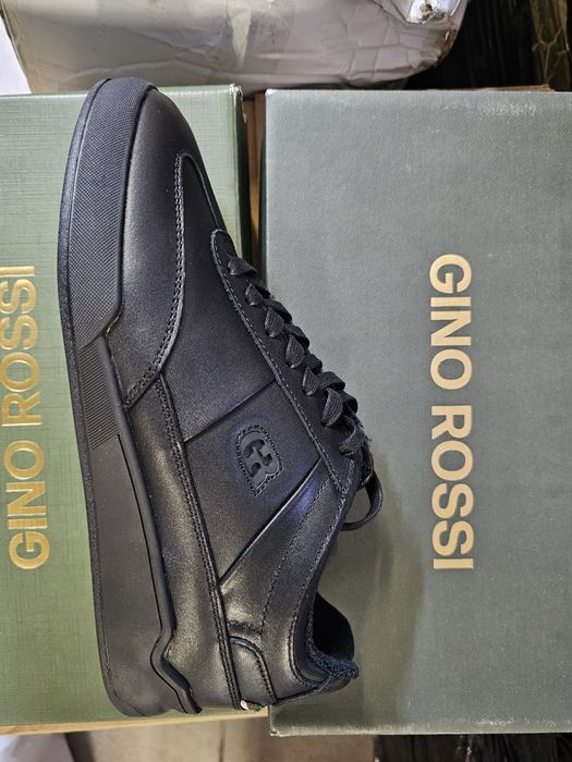 Czarne Nowe nieużywane orginalne buty Gino Rossi skórzane