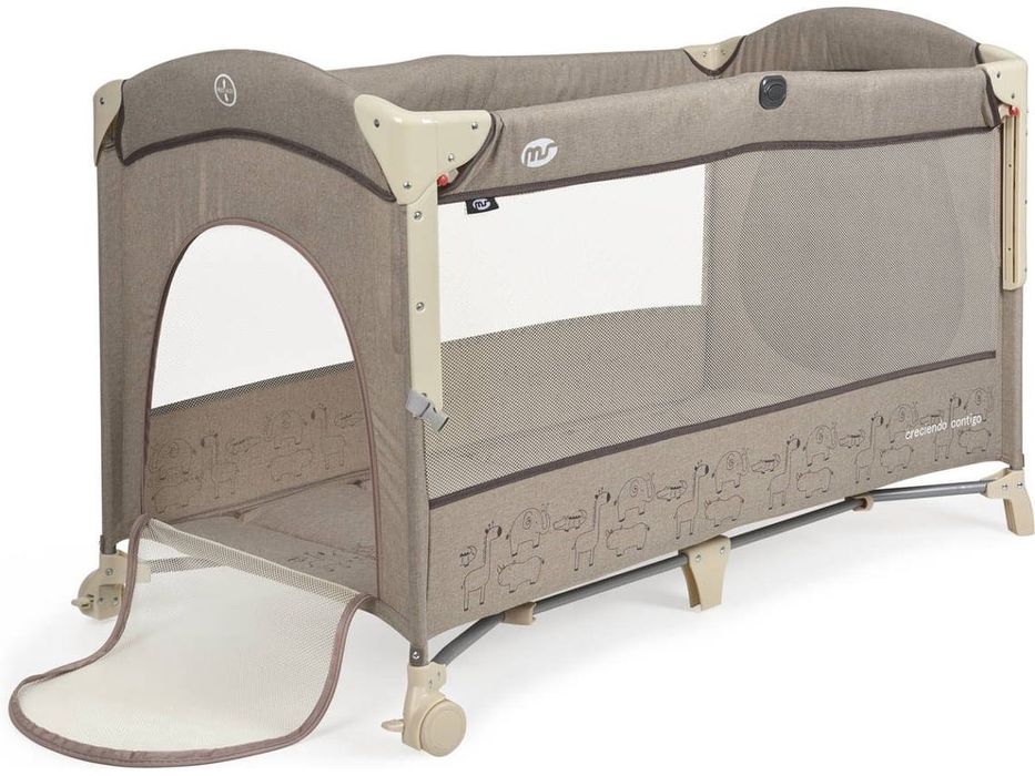 Vende-se Berço de Viagem MS Oxford Aço, Nylon Bege (125 x 77 x 65 cm)