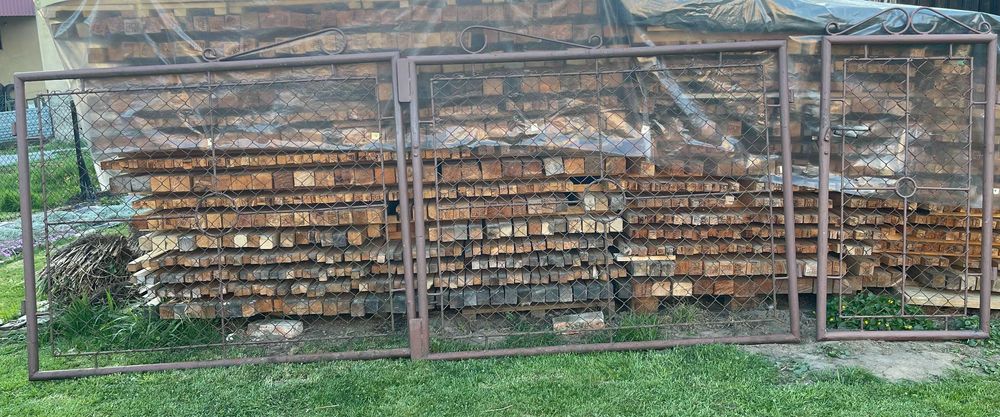 brama dwuskrzydłowa, plus furtka