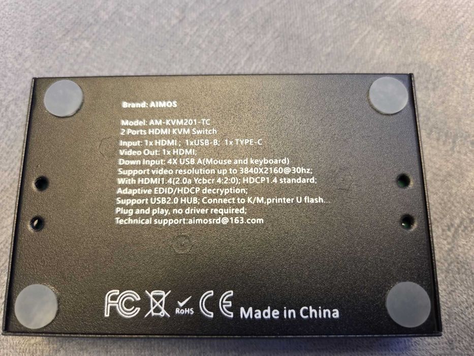 Przełącznik KVM Aimos/KCEVE HDMI AM-KVM201-TC