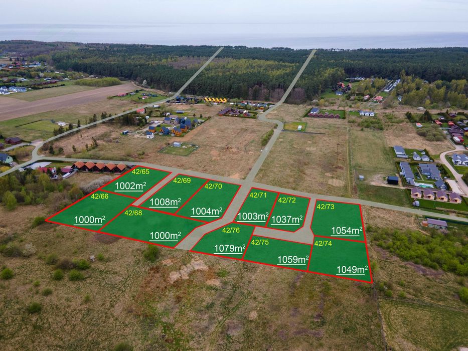 Działka budowlana 1008m Rusinowo media I kompleks - Widok 3