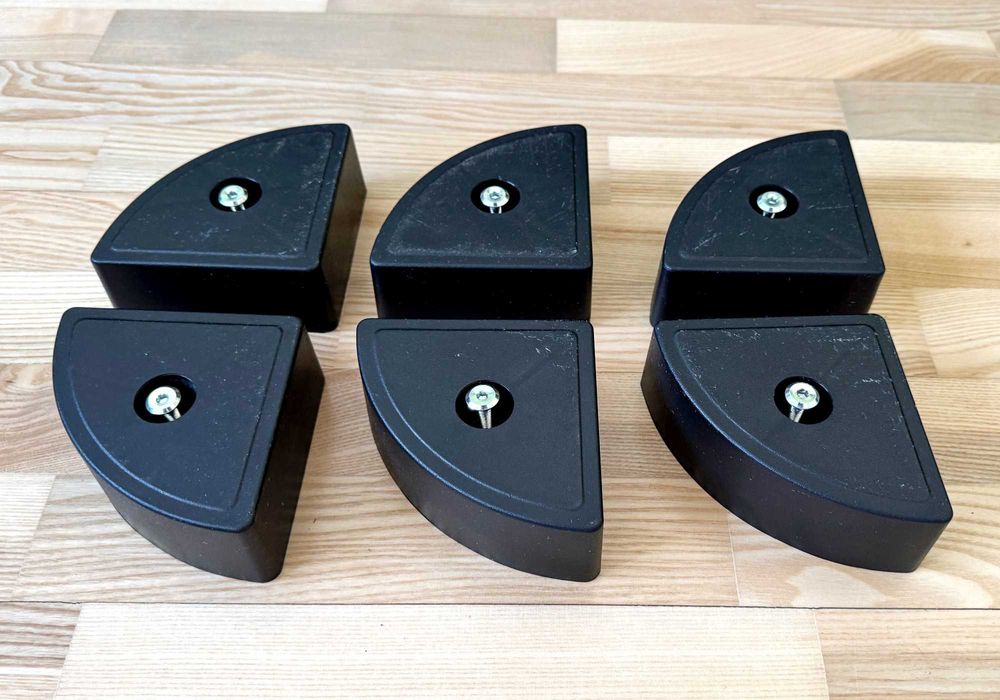 Noga półokrągła nogi plastikowe narożnik łóżko szafka 6 sztuk