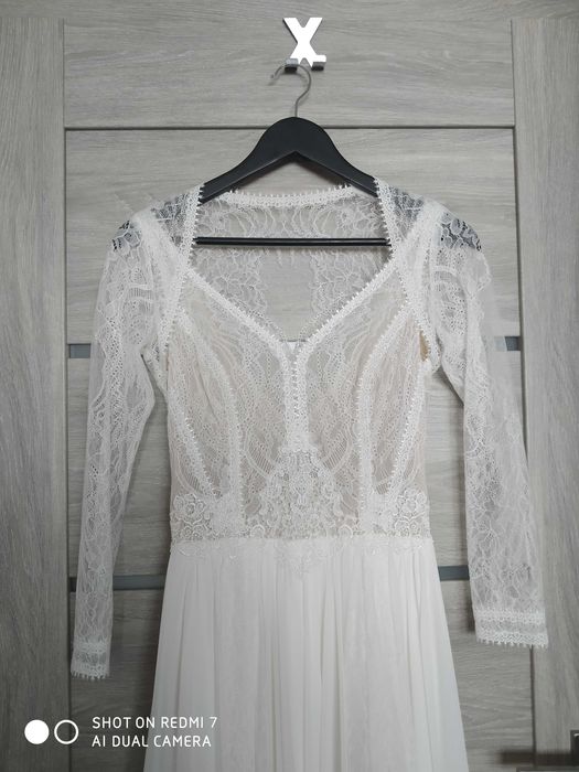 Suknia ślubna+welon, okrycie ramion, pokrowiec GRATIS