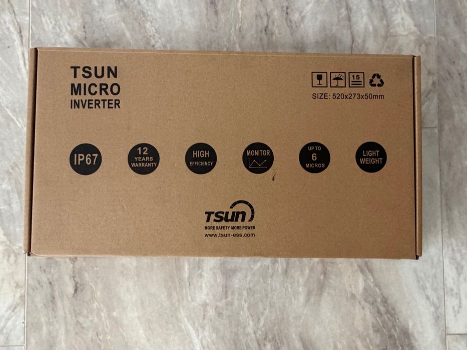 Мікроінвертор TSUN TSOL-MS800 800W для сонячних панелей | Новий | Wi-Fi | IP67