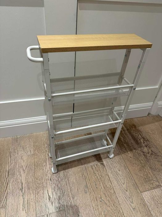 Półki akcesoria do łazienki z poziomami biały przechowywanie