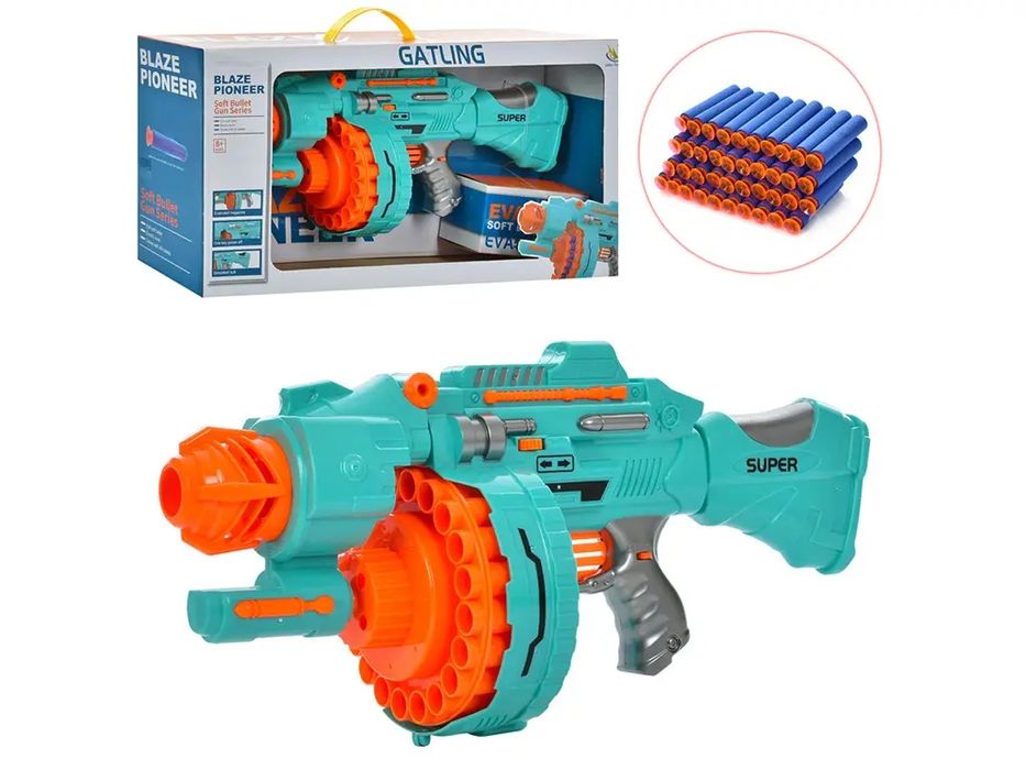 Бластер з м'якими кулями та мішень 9937, автомат з м'якими кулями