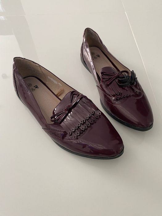 Mokasyny 37 burgund