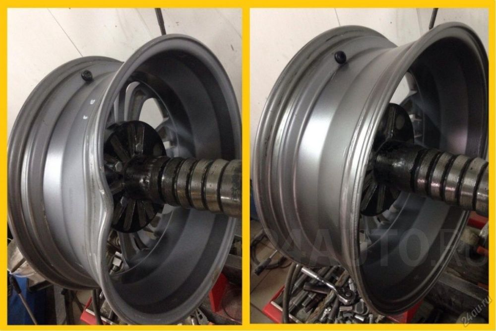 Рихтовка, правка, катка, ремонт, выкатка дисков, шини Диски шиномонтаж