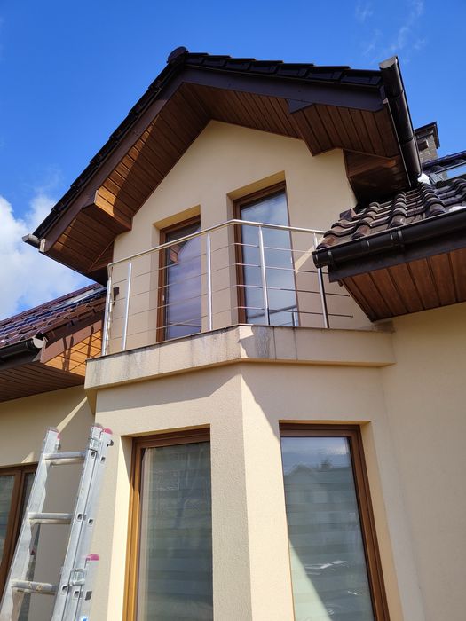 Balustrady balkonowe, tarasowe, schodowe spawane z stali nierdzewnej
