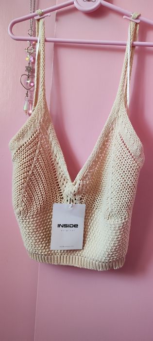 Top Inside crochê tamanho S/M