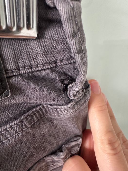 Spodnie Zara damskie szare jeansy 36 S lampas rurki