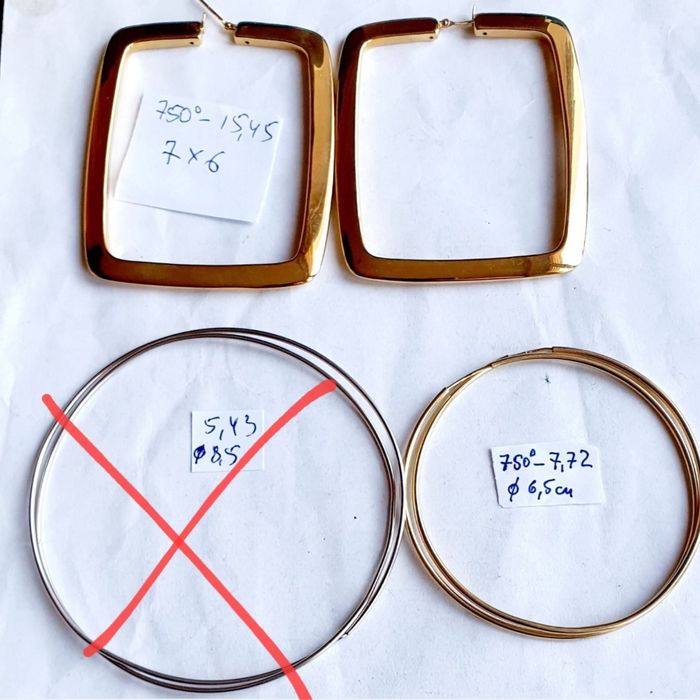 Продам золотые серьги-конго