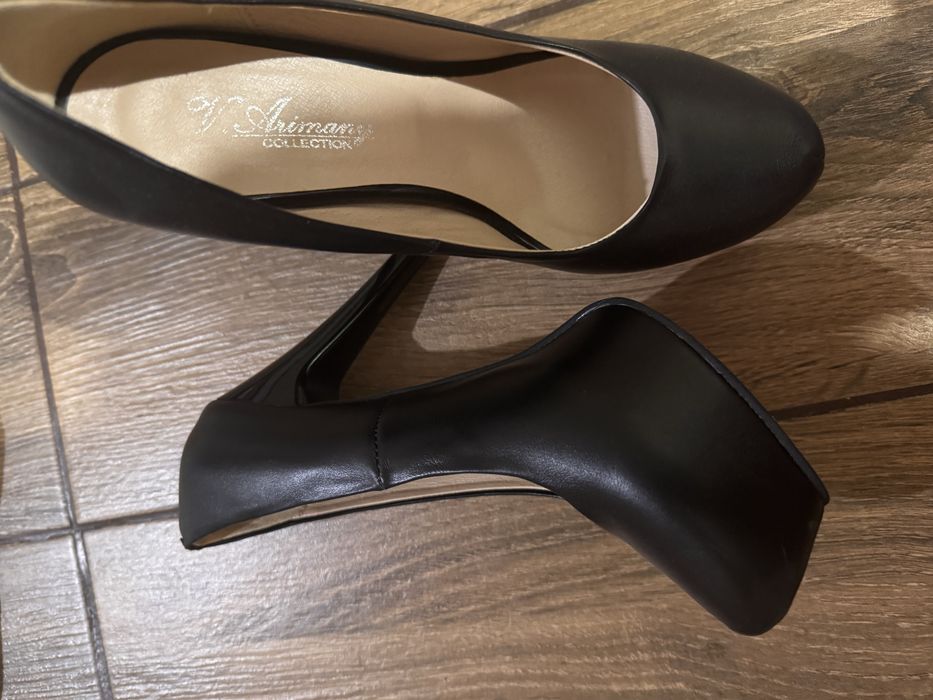 Натуральная кожа/Туфлі на танкетці/Лодочки/Шкіряні/Кожа/Новий рік/