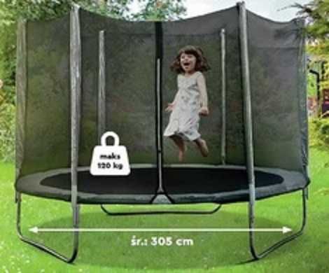 Trampolina ogrodowa z siatką zabezpieczającą 305x240cm Nowa