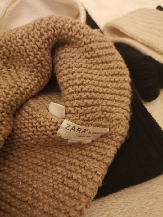 Komplet  czapka, szal, komin , opaski(5 elem)