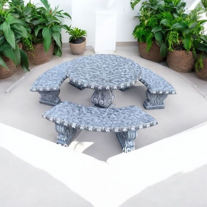 Betonowe meble ogrodowe tarasowe komplet ogrodowy zestaw ogrodowy stół