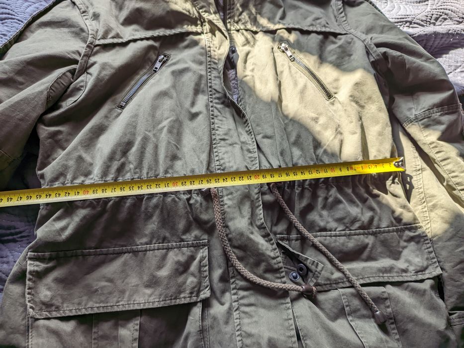 ASOS kurtka parka z podpinką M khaki zielona oliwkowa