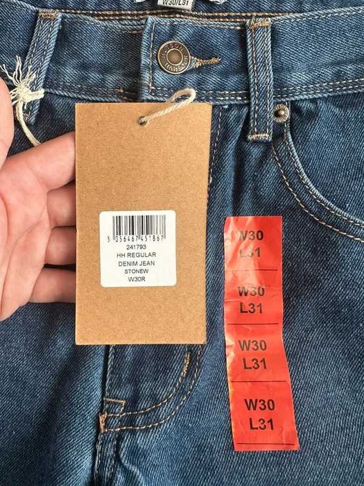 Jeansy Hutson Harbour – Nowe z Metką – S/M unisex W30 L31 Custom Paint