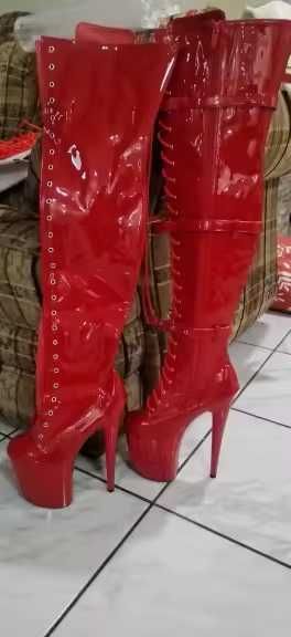 Kozaki za kolano wiązane 4 kolory