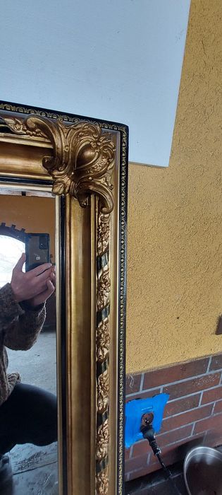 Lustro stare antyk w złotej ramie