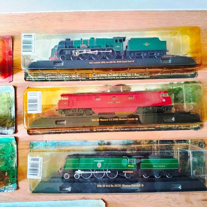 Comboios locomotivas e vagões coleção inglesa Amercom 7 unidades