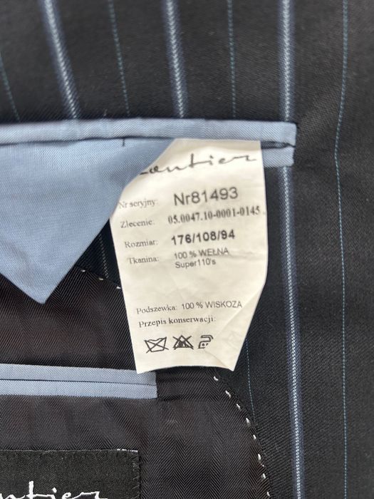 Mega Obniżka 100 % wełna Elegancki garnitur Vistula Lantier granatowy