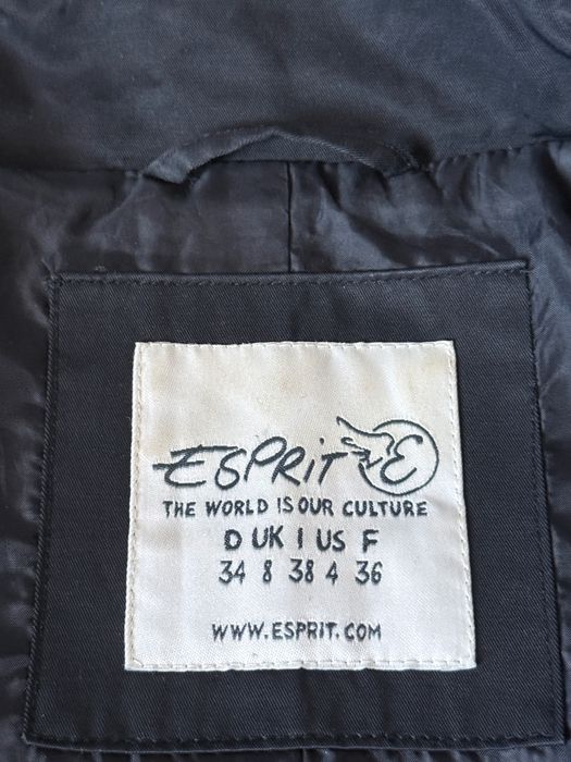 Плащ чёрный двубортный женский Esprit размер S/М