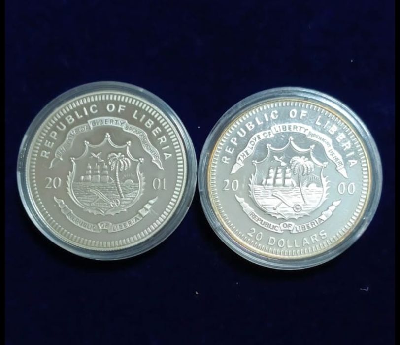 2 monety srebrne kolekcjonerskie