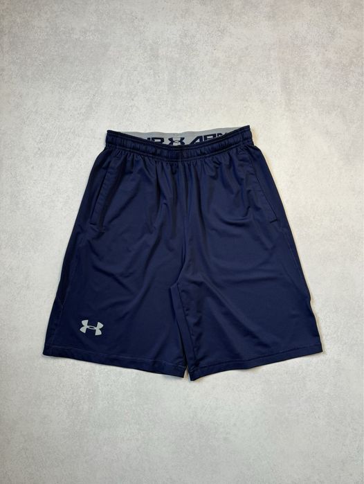 Спортивные шорты Under Armour мужские темно синие оригинал. Чоловічі спортивні шорти Under Armour темно синього кольору оригінал