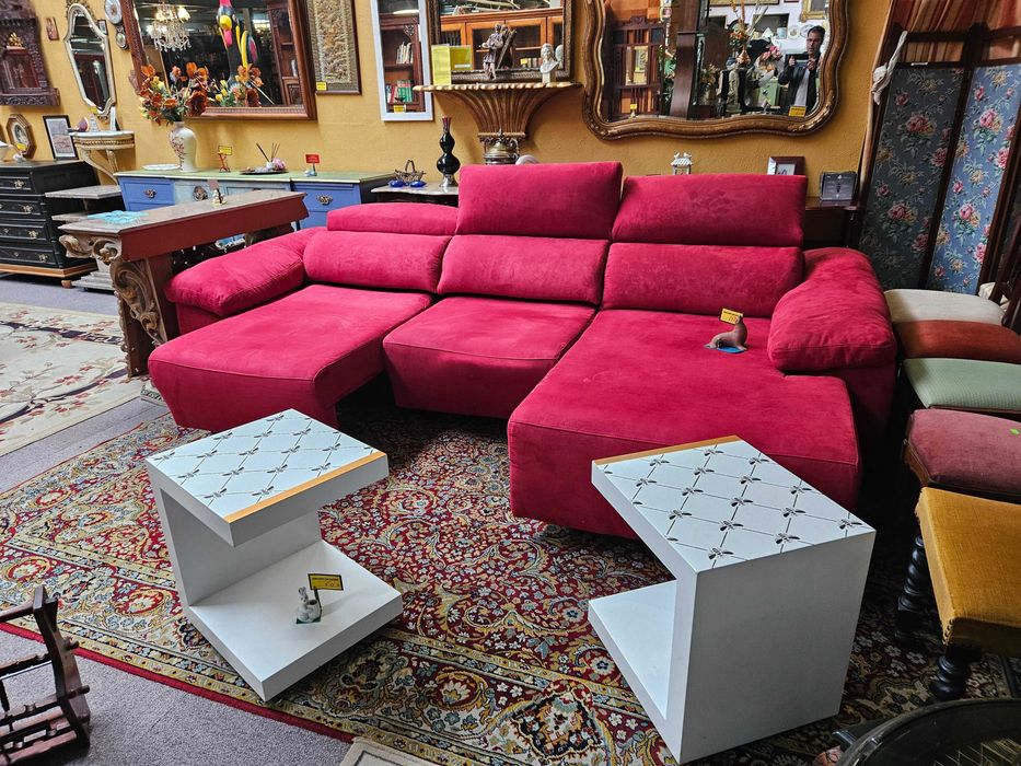 Grande sofá chaise long elétrico - óptimo estado e qualidade