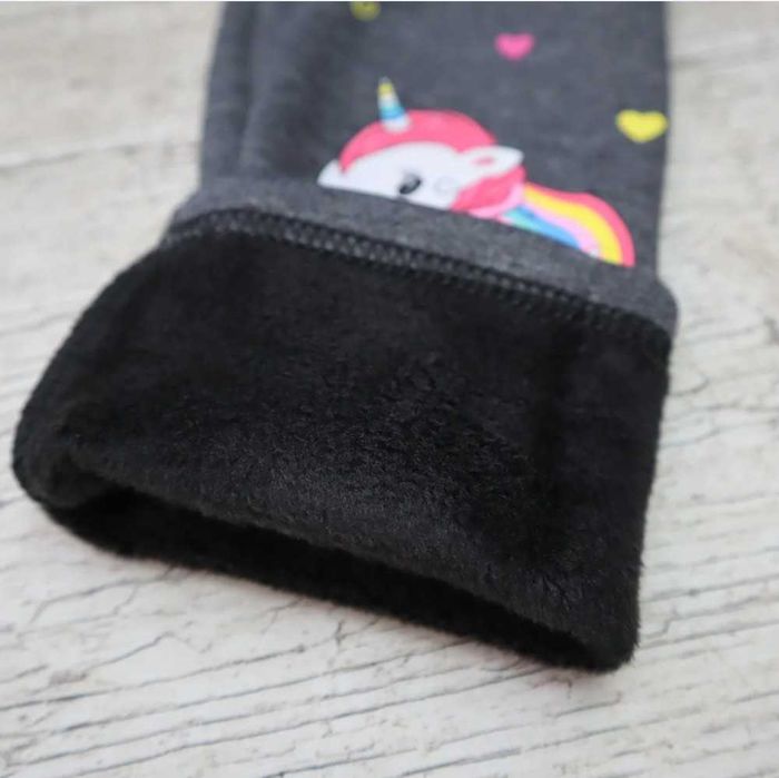 Якісні зимові лосини на меху з єдинорожками фірми Малиш