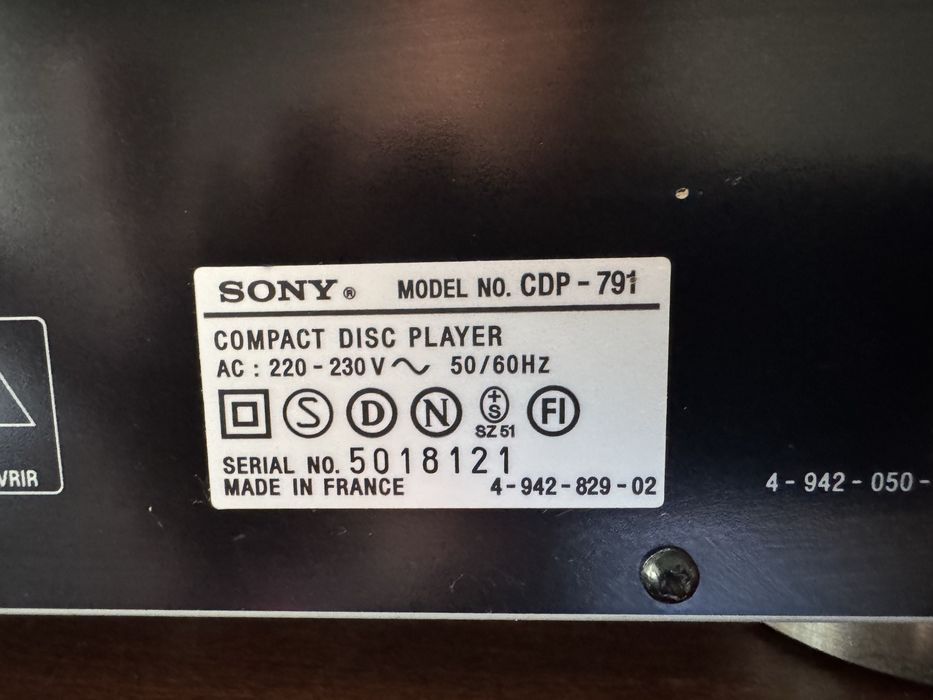 Odtwarzacz cd Sony Cdp-791