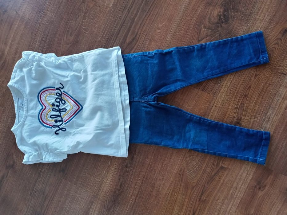 Spódnica bluzka spodnie komplet Tommy Hilfiger rozm 104/110